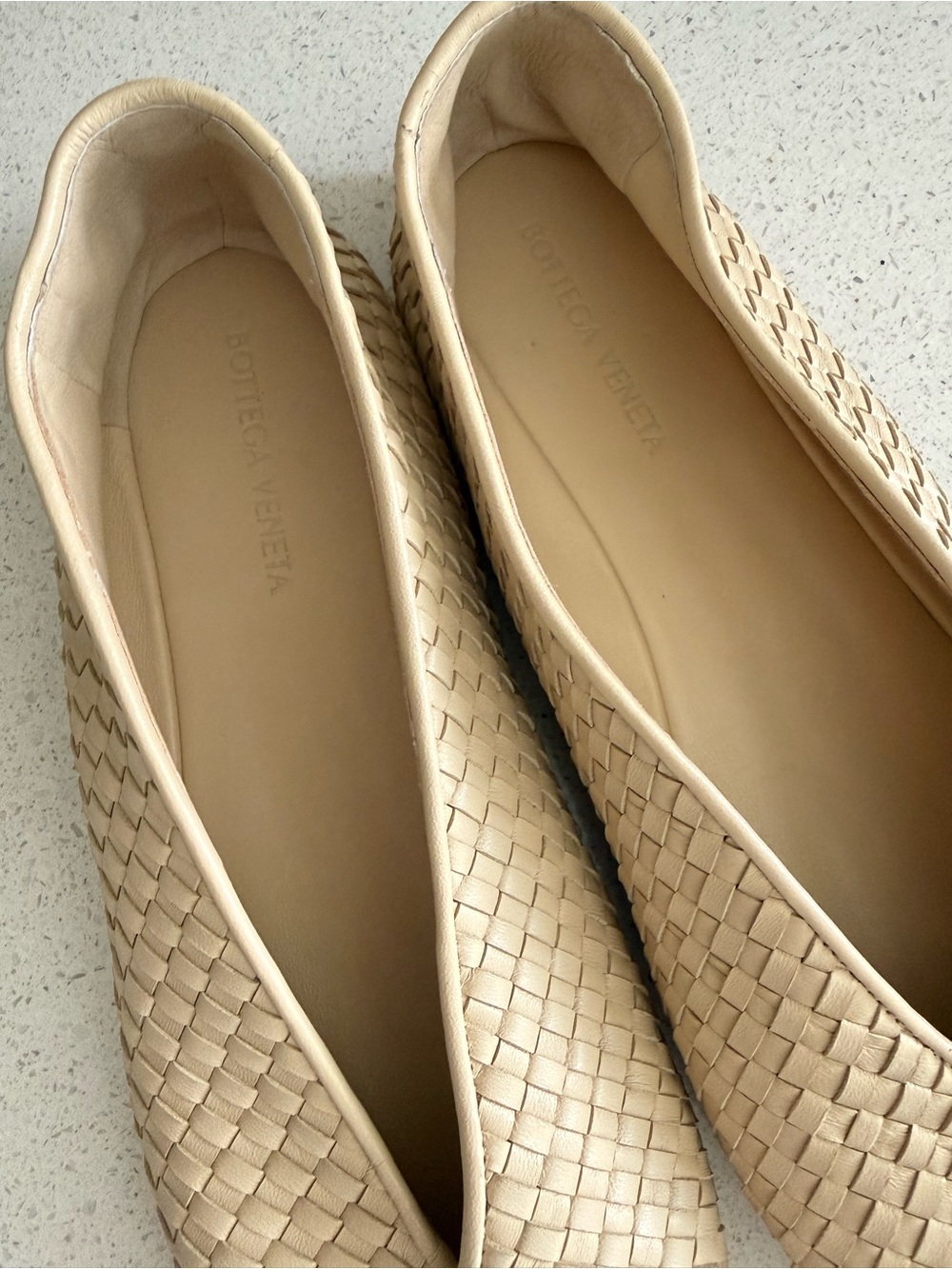 BOTTEGA VENETA Intrecciato Ballet Flats Beige Size EU 39 US 9 - Picture 9 of 12